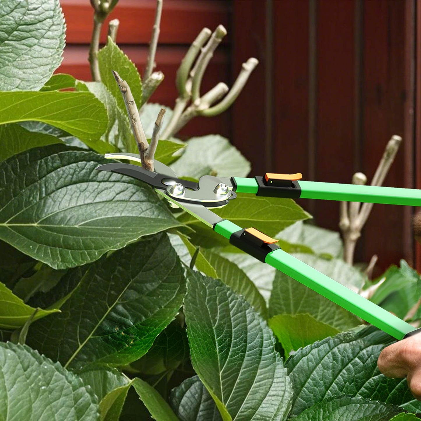 Hedge trimmer set 2-piece garden shears blade length 90 cm pruning shears with metal blades, extendable handle
