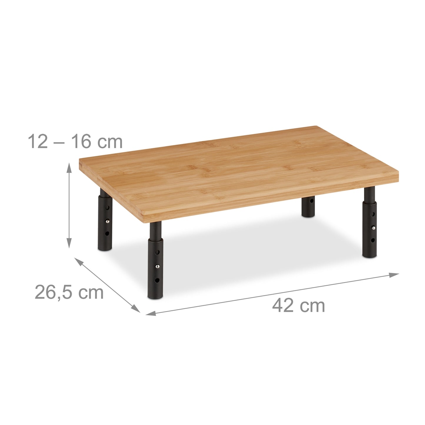 Height adjustable monitor stand