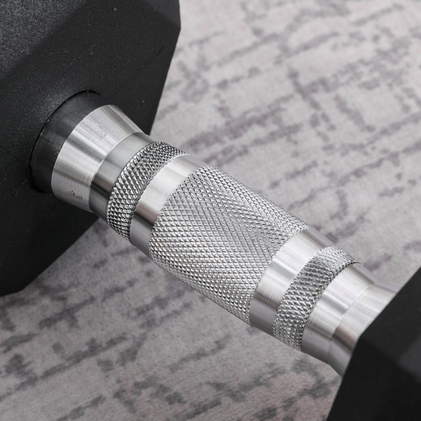 Hexagon dumbbell with knurled handle - 12.5 kg cast iron