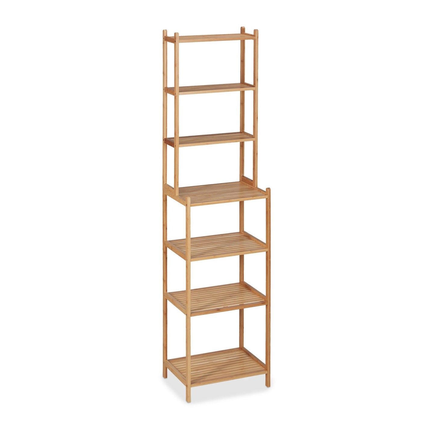 High bamboo bathroom shelf