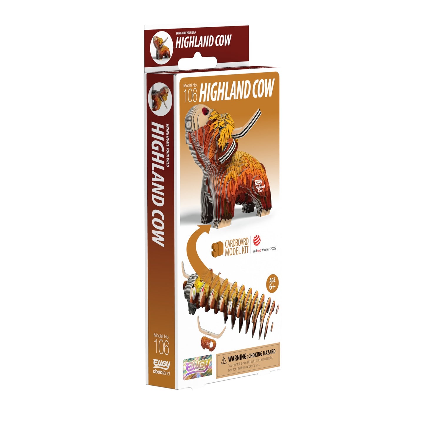 Highland Cow 3D Cardboard Model Kit for Creative Building