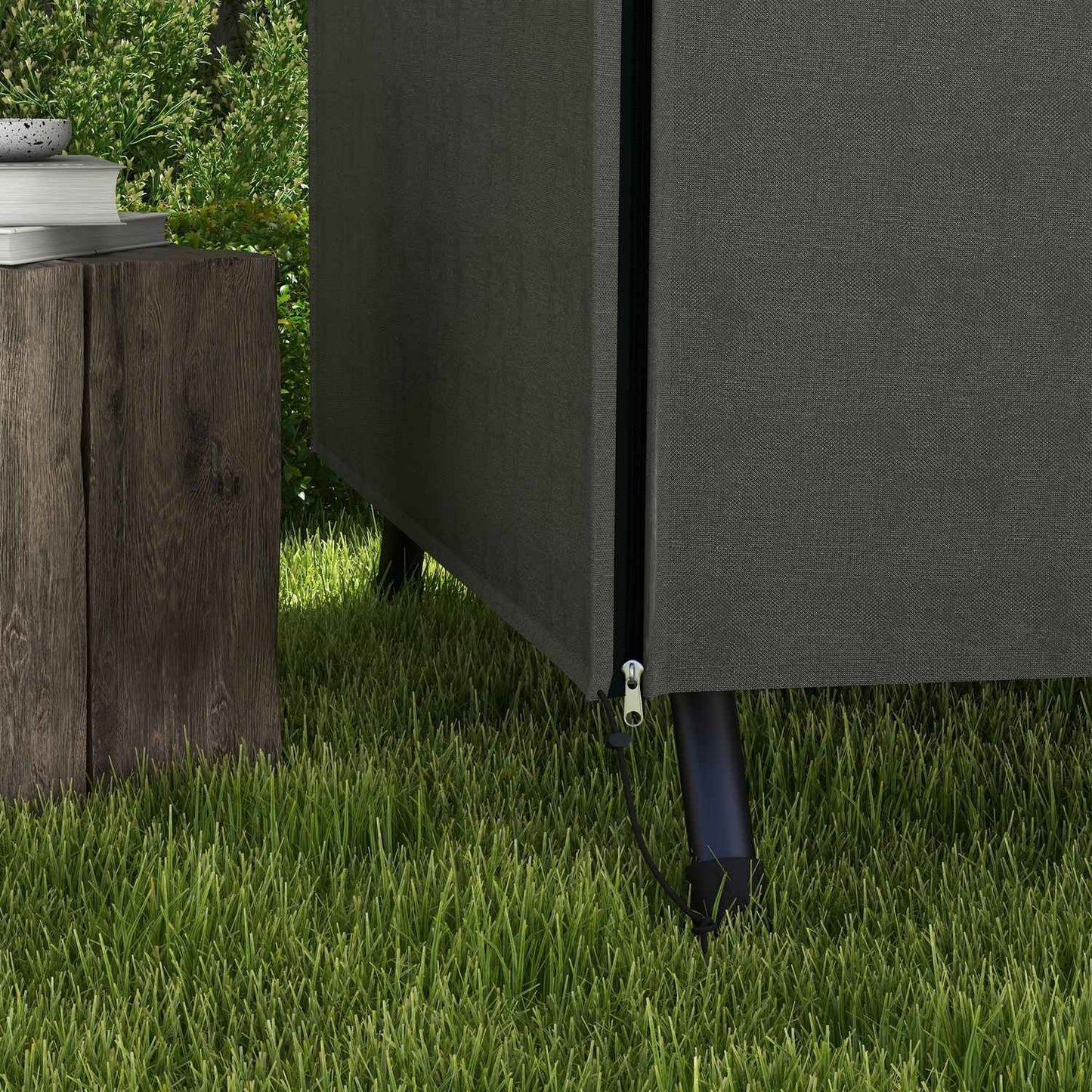 3-seat garden swing cover, UV and water resistant, 205x124x164 cm
