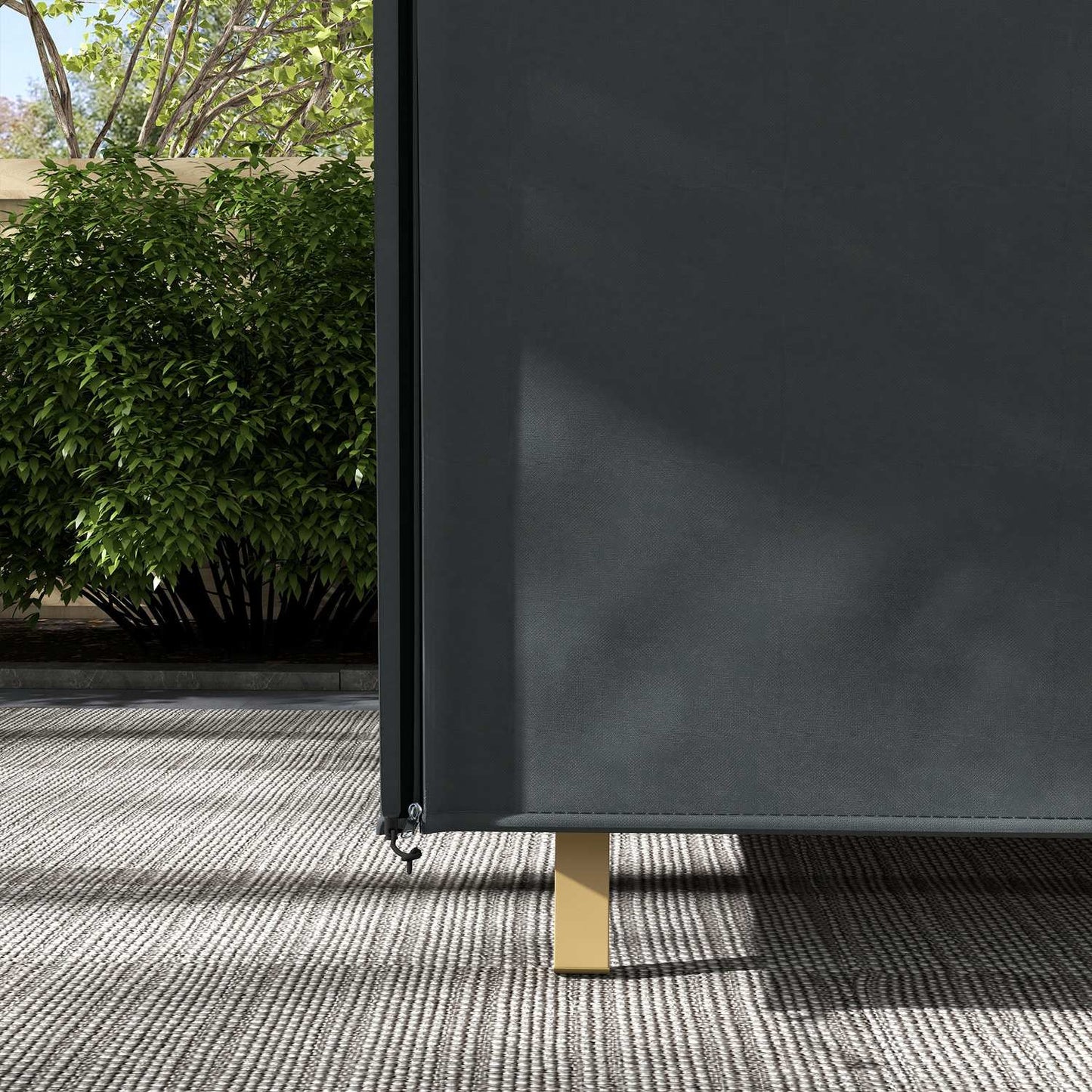Waterproof black garden swing cover, UV protection, 220x125x172 cm