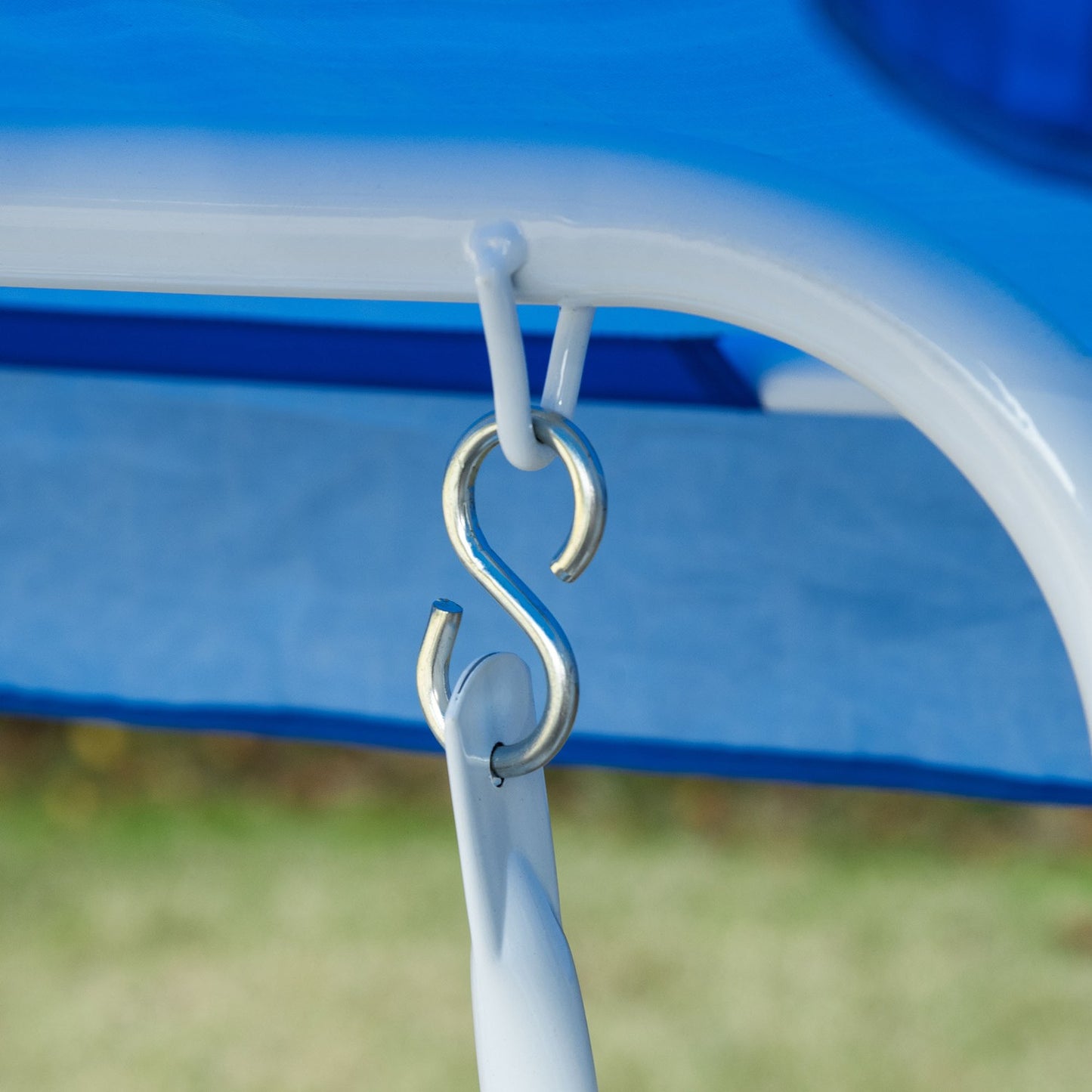 Children's 2-seat garden swing with adjustable sun protection