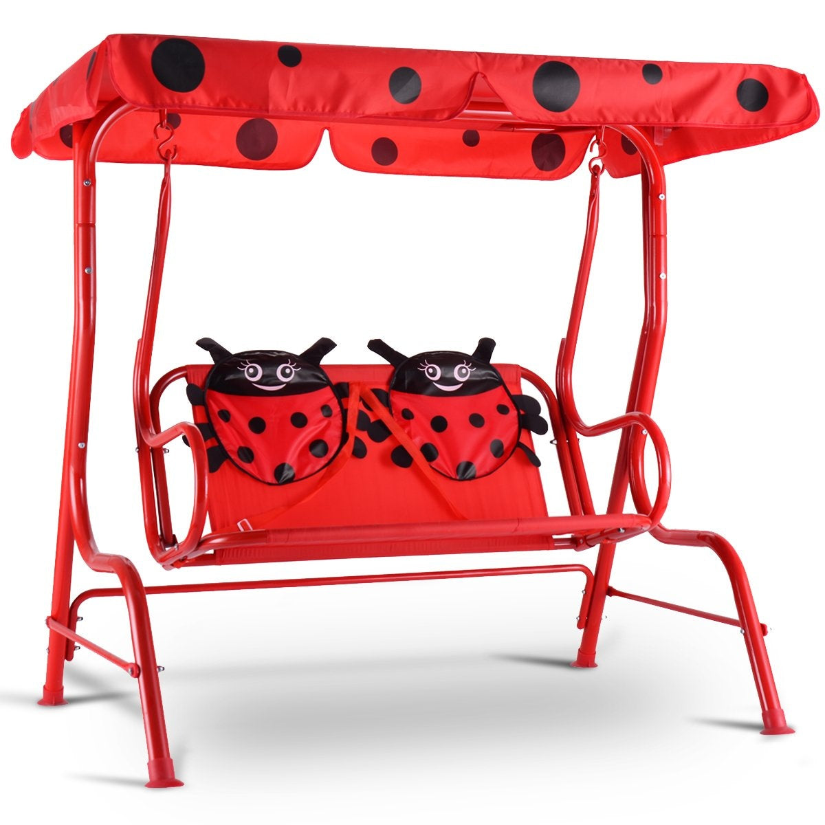 Hollywood swing 2-seater children's garden swing ladybug red 117 x 78 x 116 cm