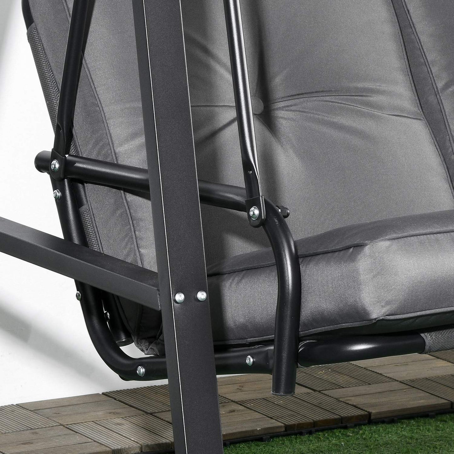 2-seat garden swing, adjustable roof, 220 kg capacity