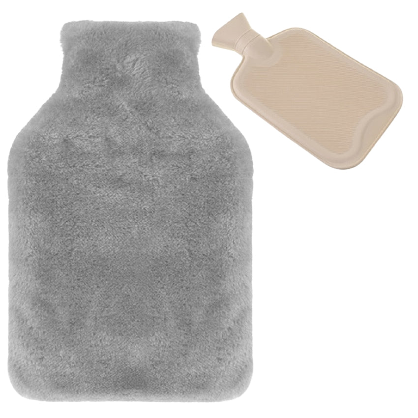 Hot Water Bottle 1.8L with Soft Plush Cover