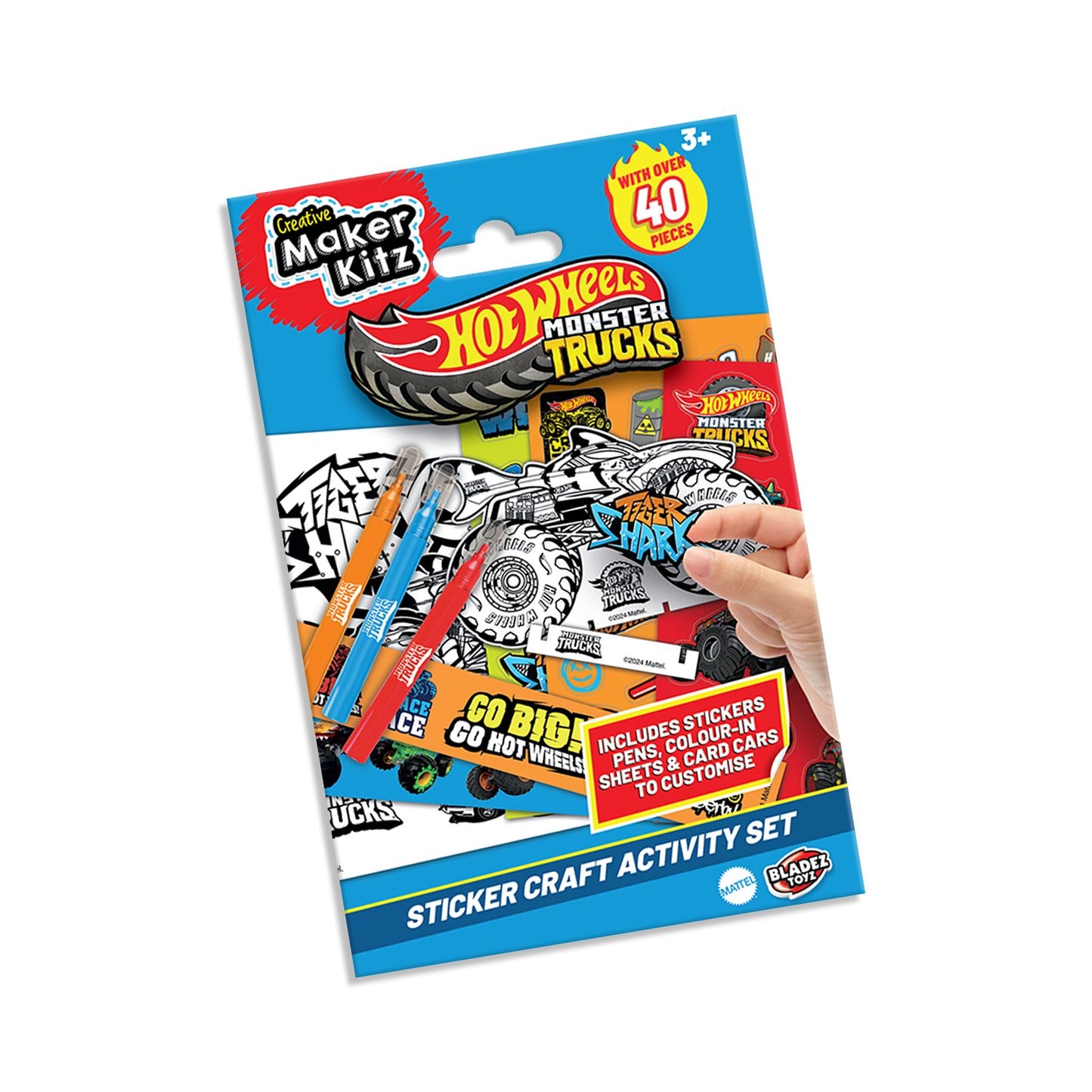 Hot Wheels Monster Trucks Sticker Activity Set for Kids