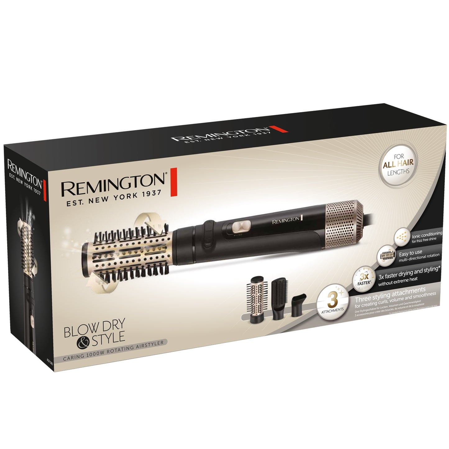 Hot air brush AS7580 Blow, Rotating 1000W