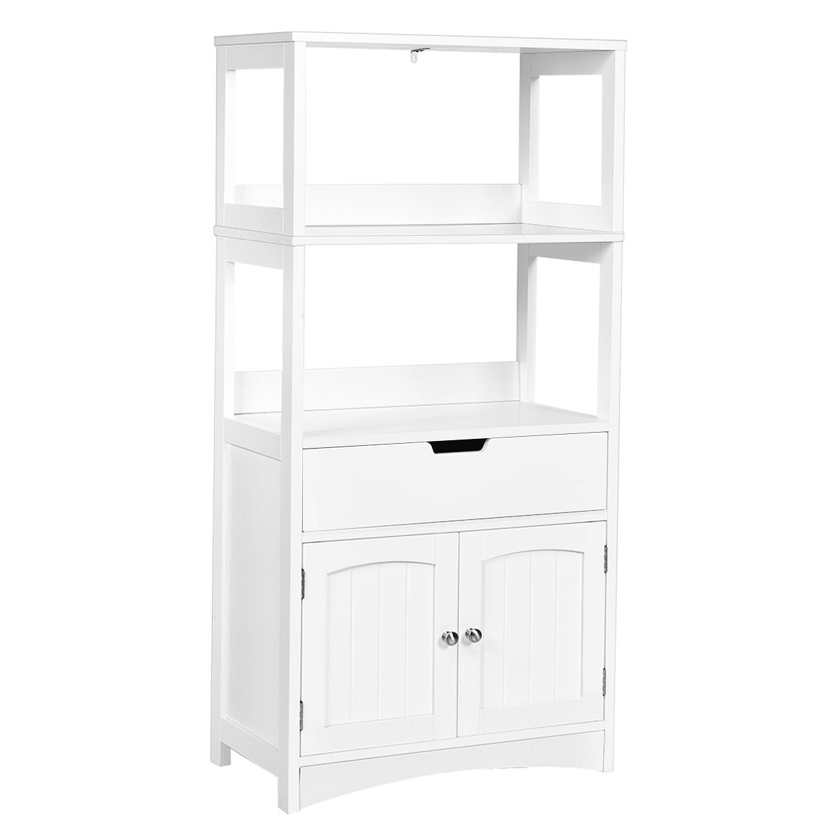 Household shelf storage cabinet kitchen shelf base cabinet with drawer white 32.5 x 60 x 122 cm