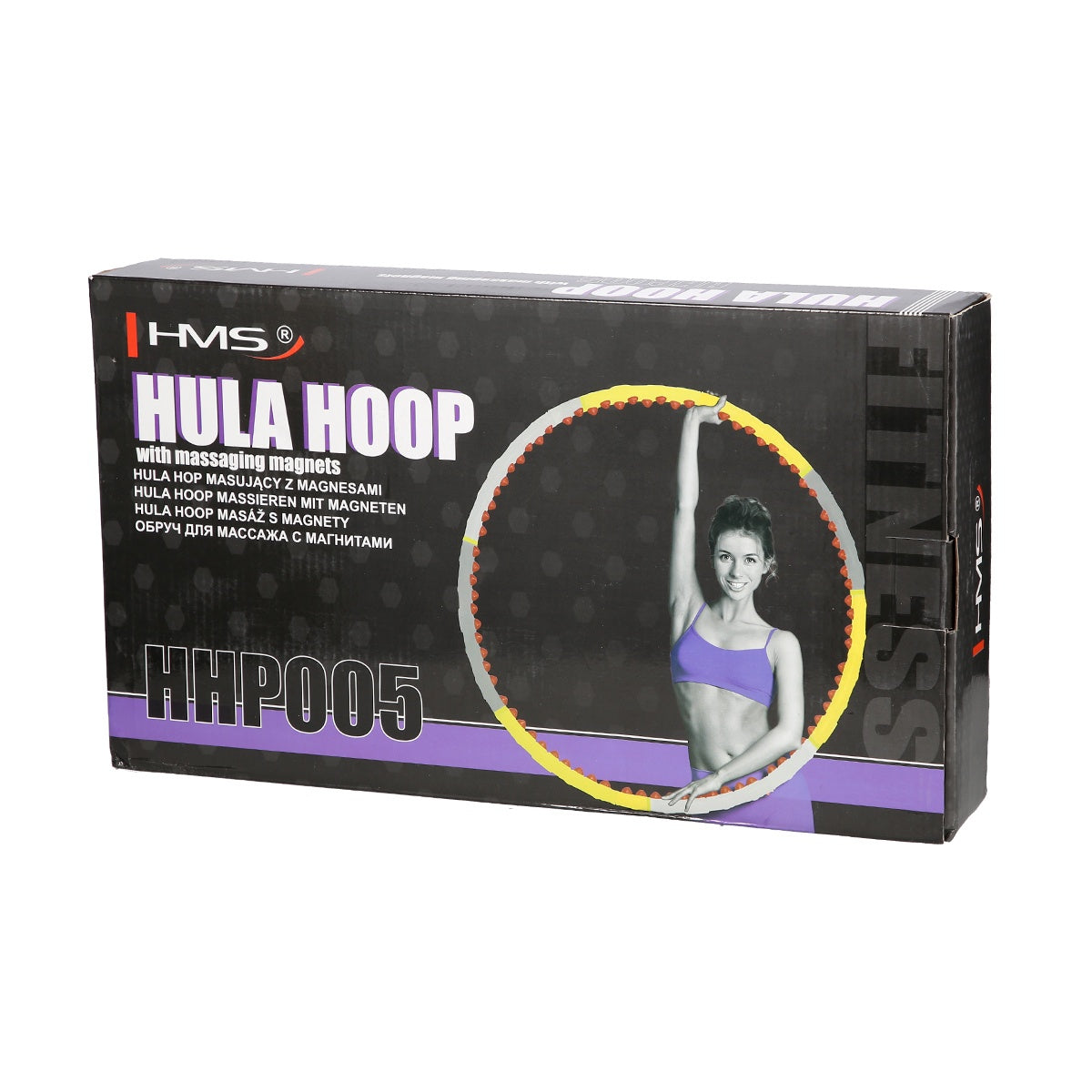 Hula Hoop 85cm, Grey-Yellow Fitness Ring