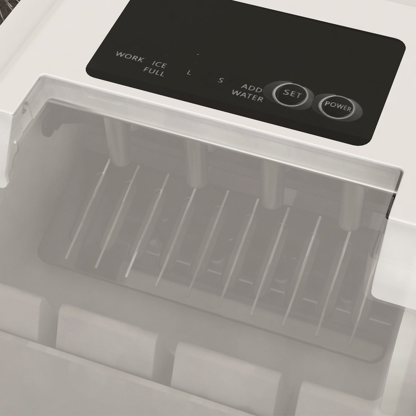 Ice machine, self-cleaning, 12 kg/day, white