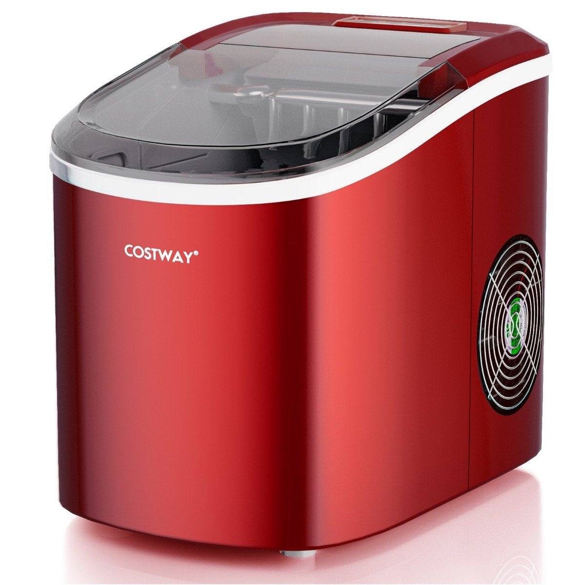 Ice cube machine 2.2 L ice cube machine with spherical ice cubes 24.5 x 35.5 x 32 cm red