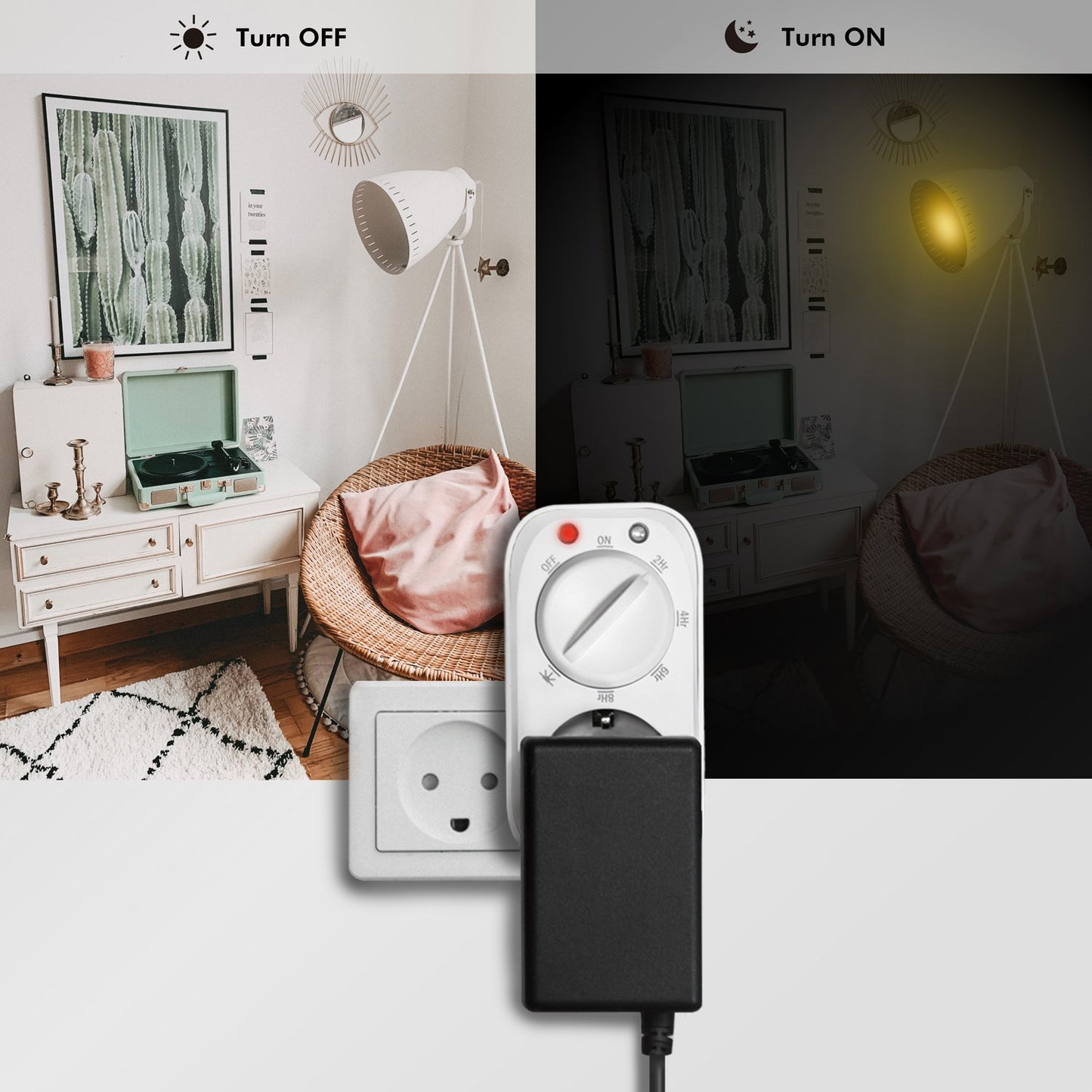 Indoor timer with twilight sensor 16A