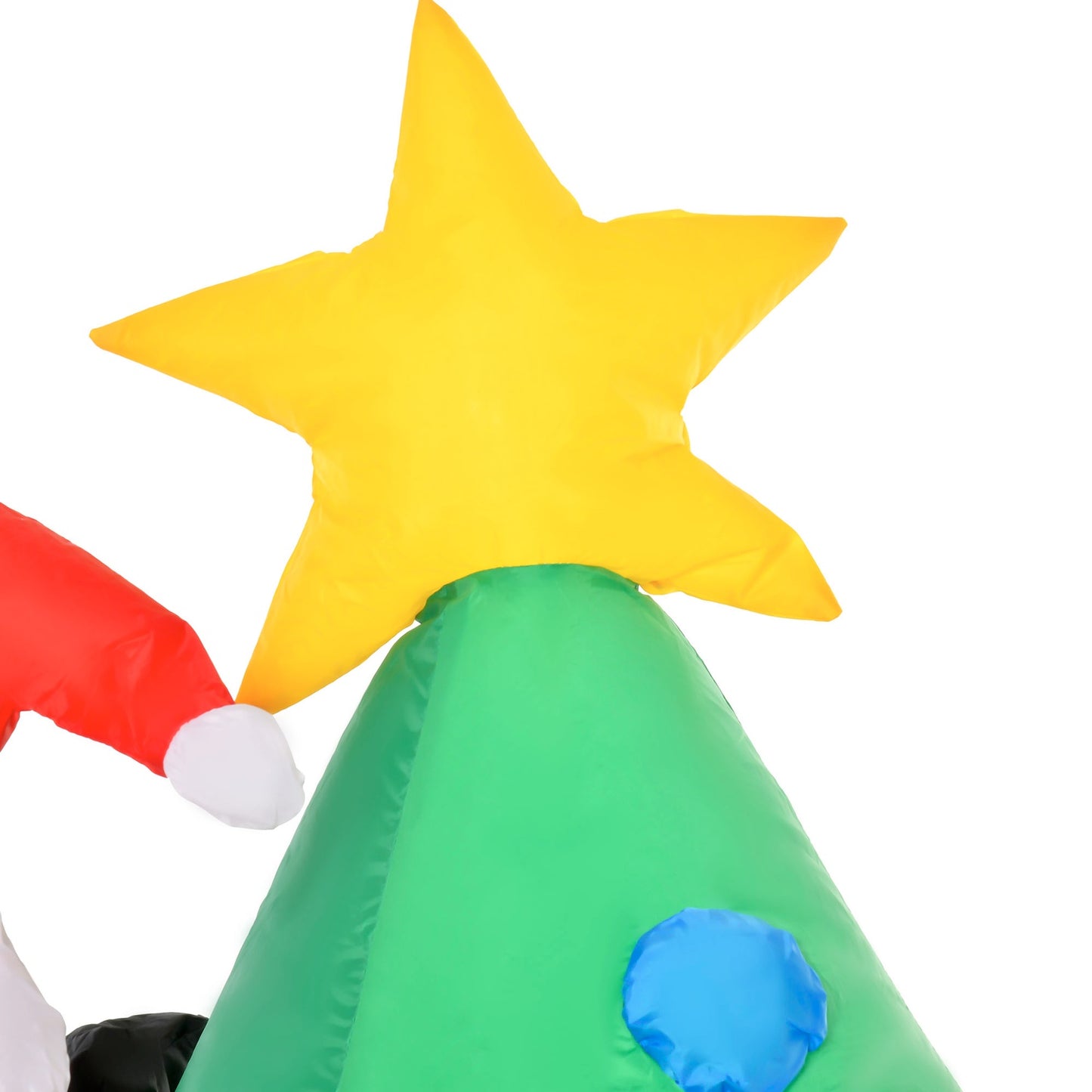 Inflatable 180cm Christmas tree with Santa & dog, LED lights
