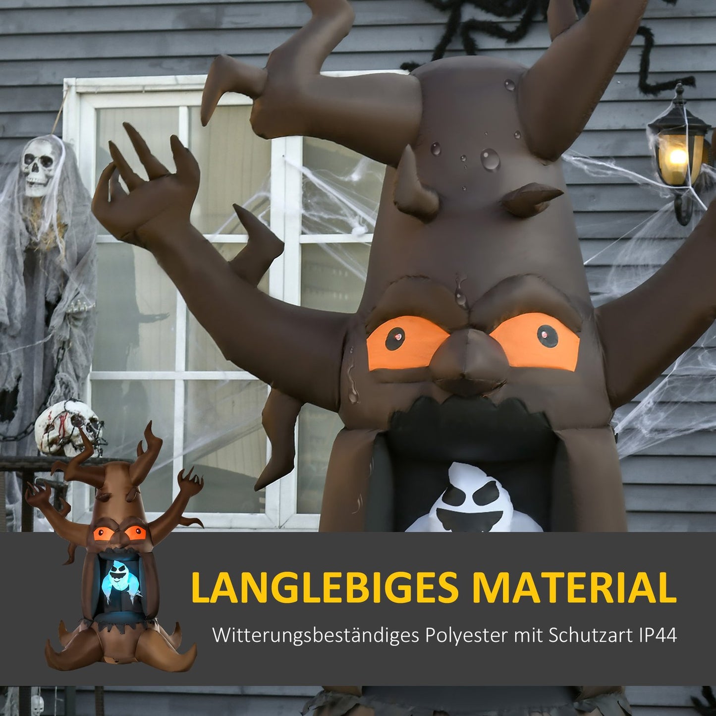 Inflatable Halloween ghost tree with lights, 180x140x240 cm