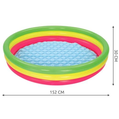 Inflatable rainbow pool 152cm Bestway 51103