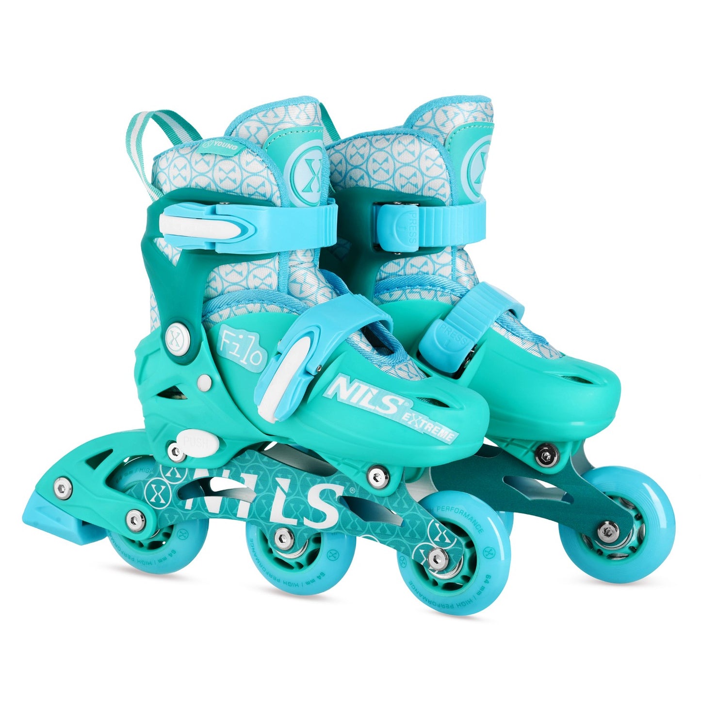 Inline Skates, Turquoise, Size XS (26-29)