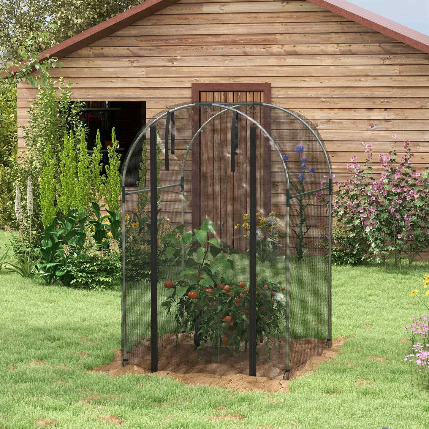 Garden insect protection net, HDPE, steel frame, 1.2x1.2M