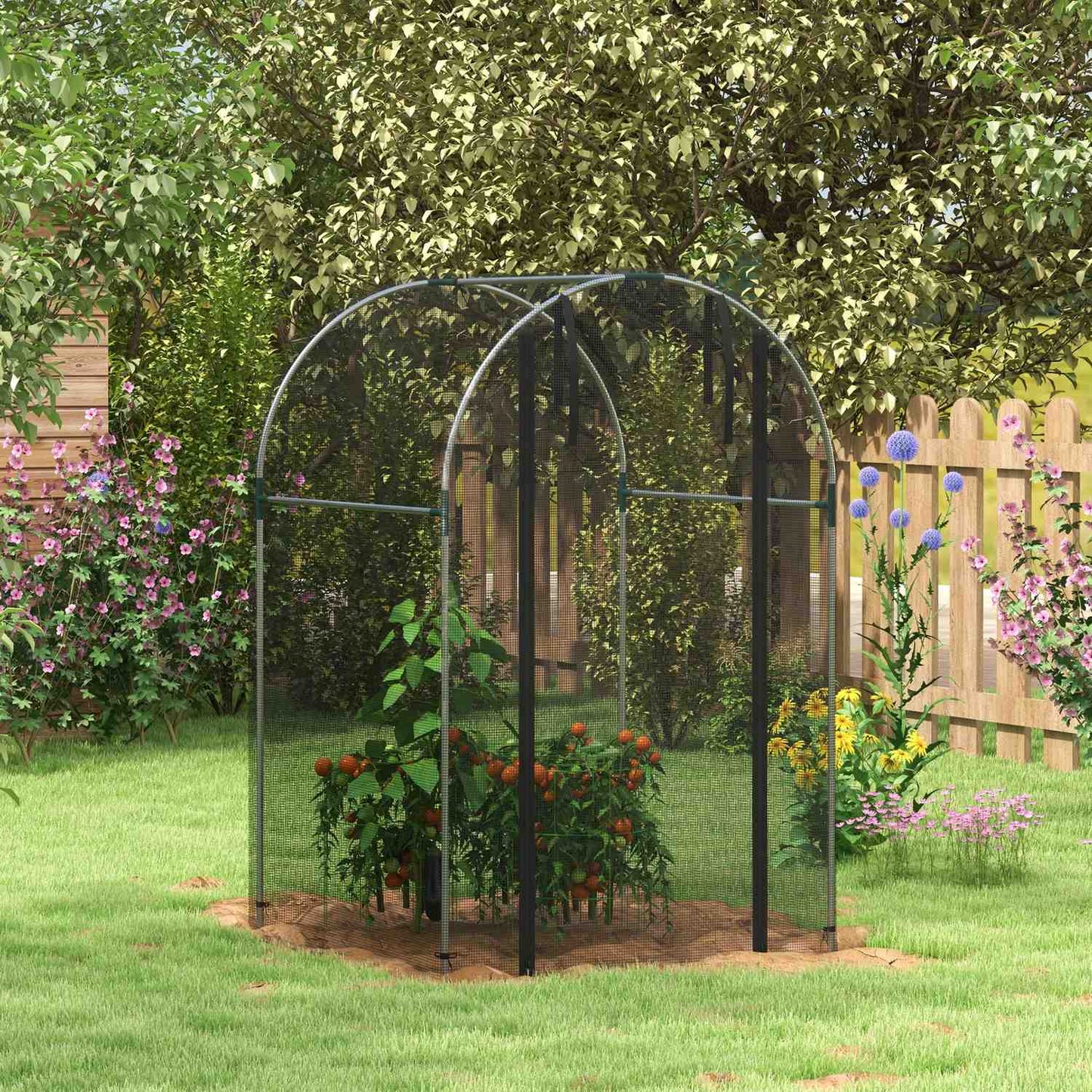 Garden insect protection net, HDPE, steel frame, 1.2x1.2M