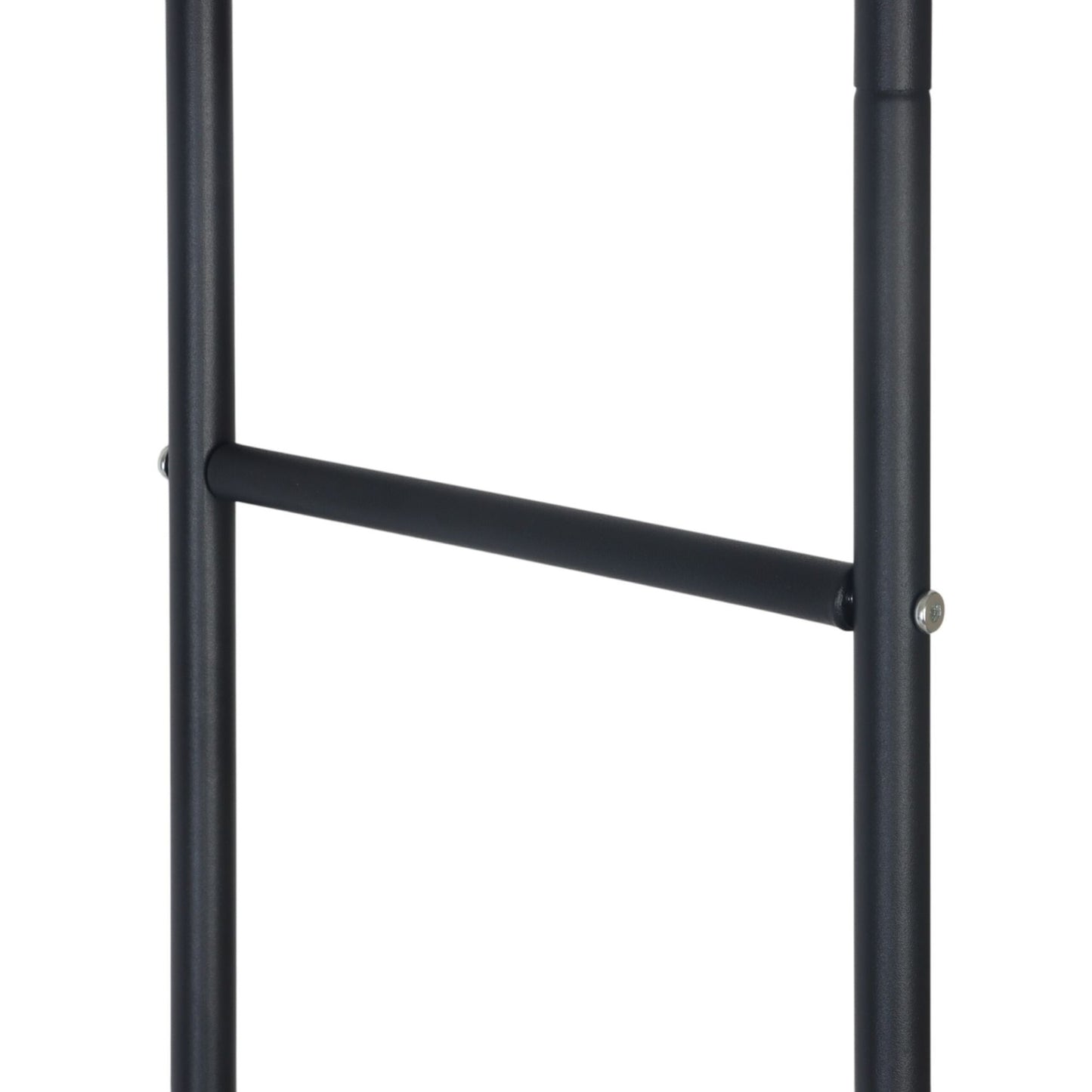 Iron Coat Rack with 2 Bars and Shelf