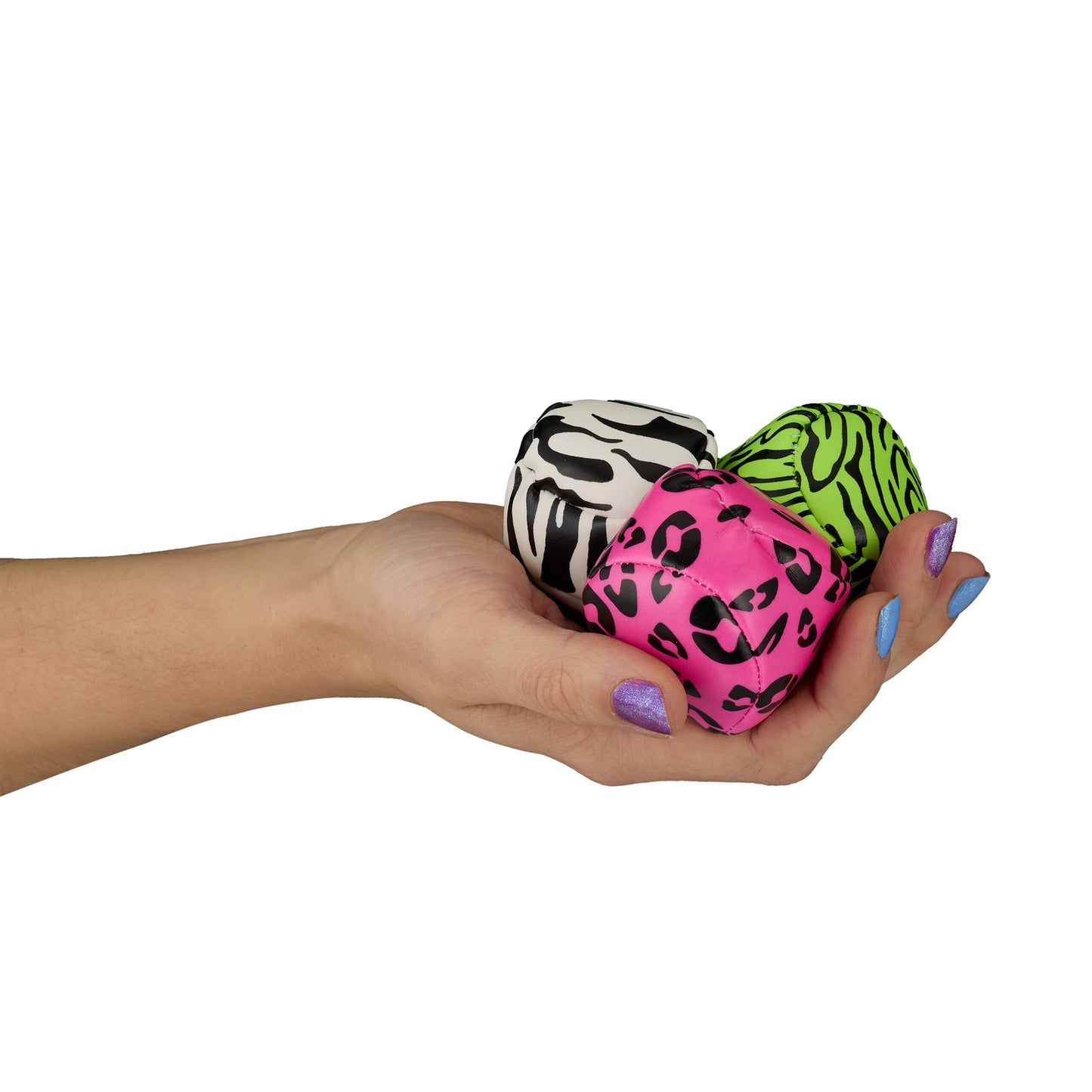 Juggling balls with animal motifs 24-pack