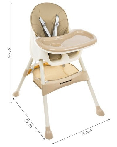 KRUZZEL feeding chair - beige
