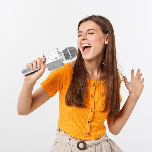 Karaoke microphone - silver Izoxis 22188