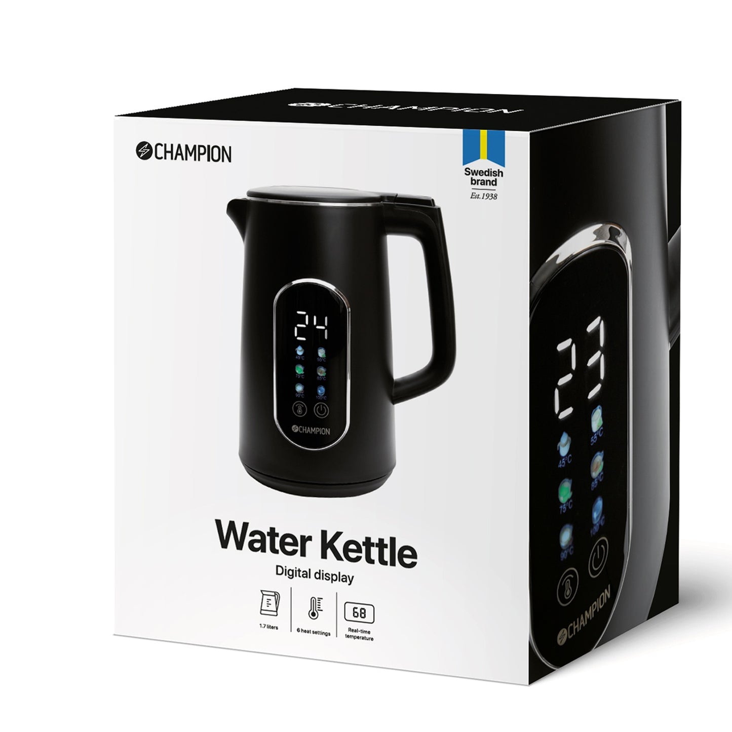 Kettle Digital Temp Keep warm 1.7L VK800 Matt black