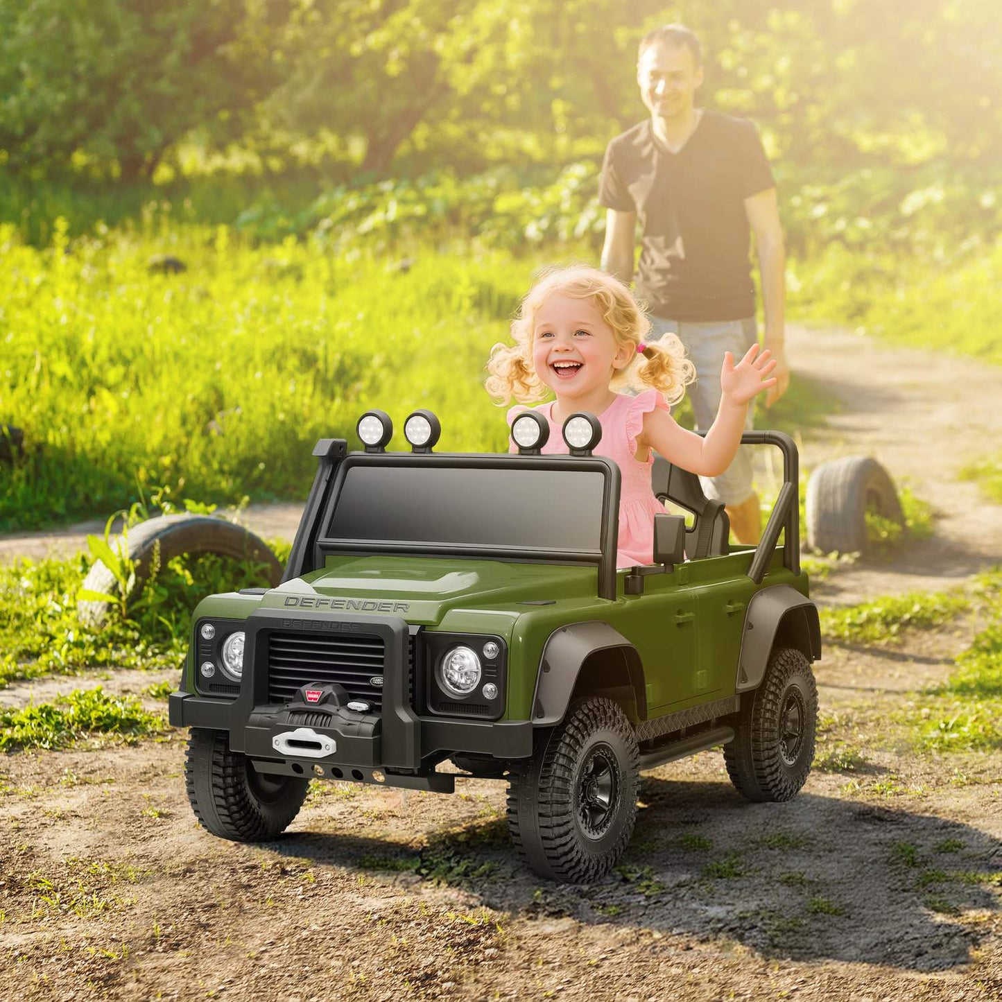 Kids Electric Car, 12V Battery, Remote Control, Green