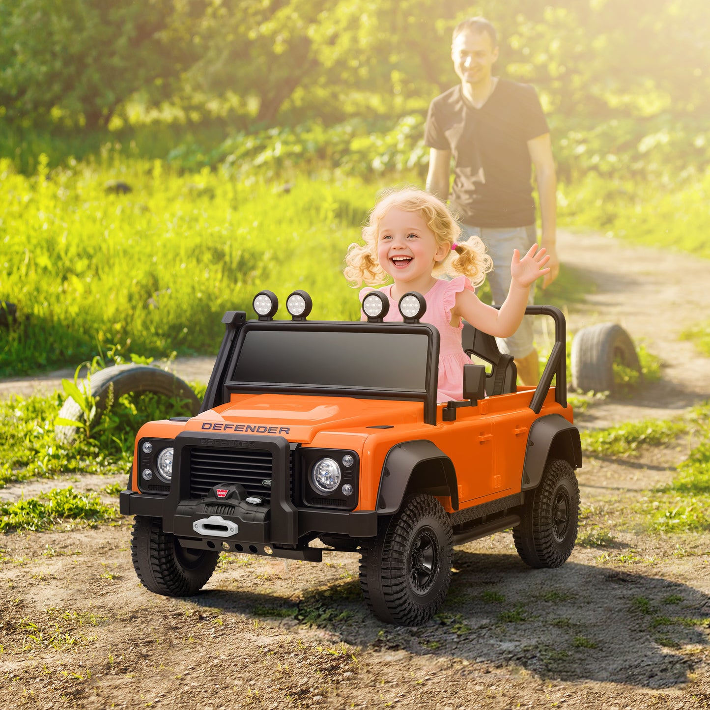 Kids Electric Car, 12V Battery, Remote Control, Orange