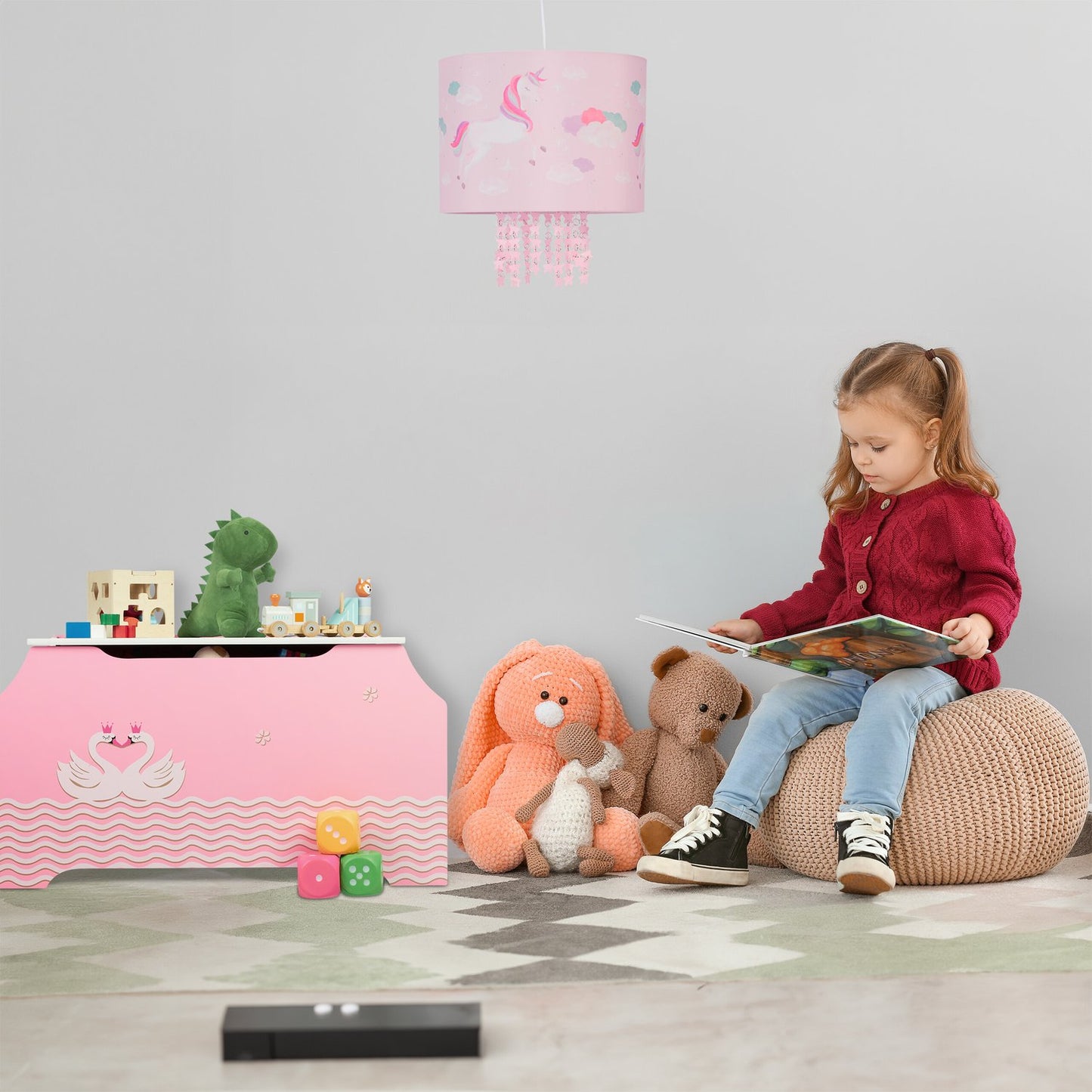 Kids' Light Fixture Pink Unicorn