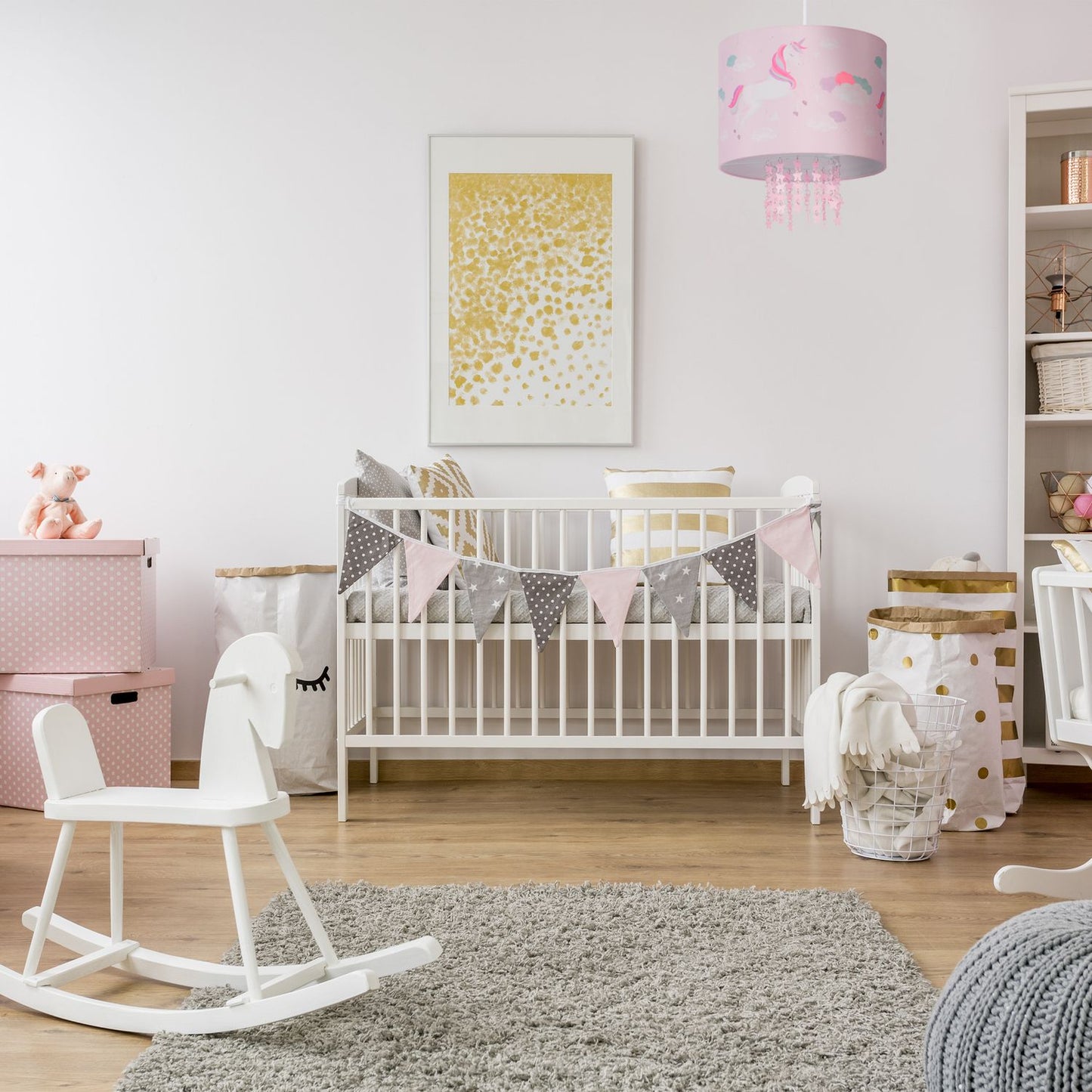 Kids' Light Fixture Pink Unicorn