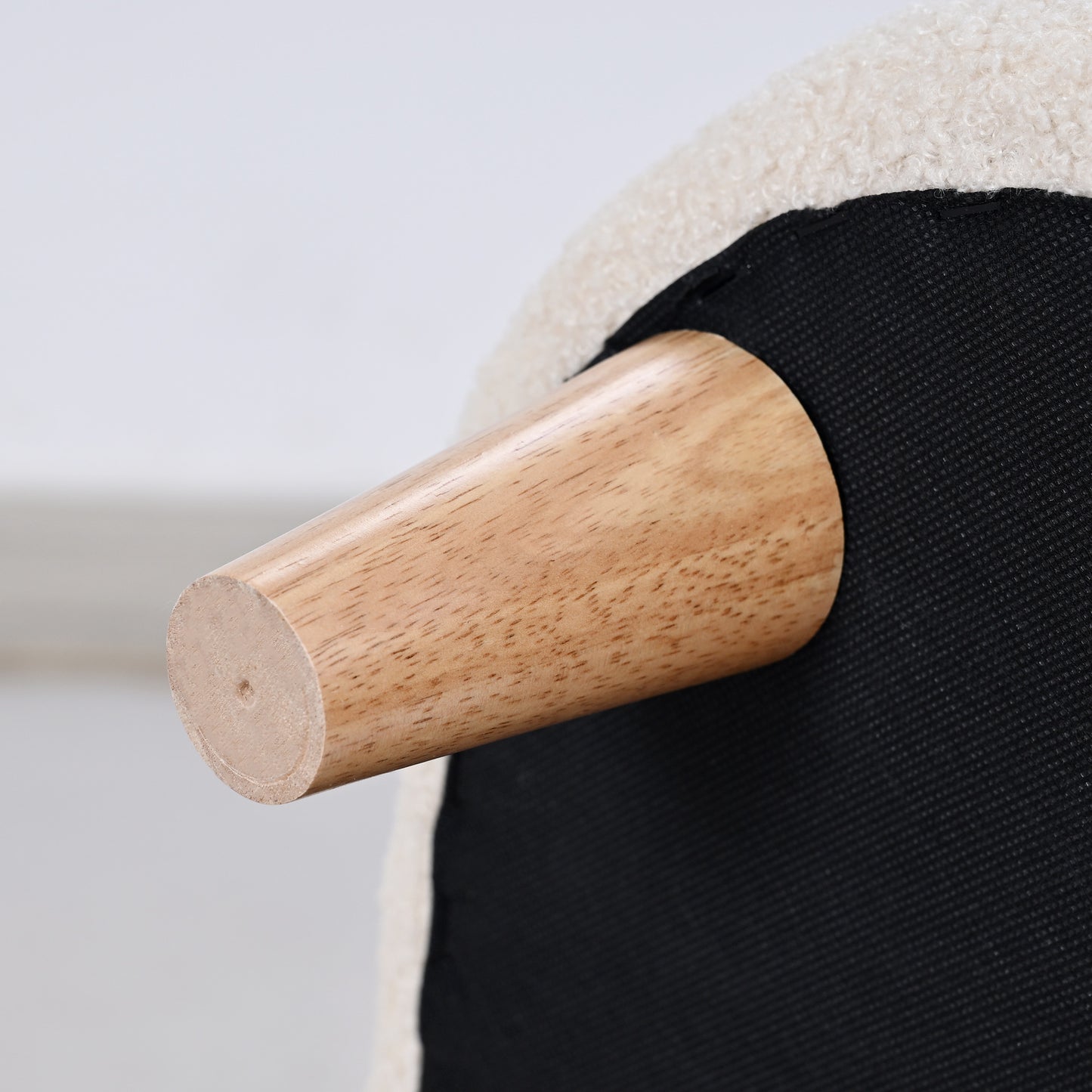 Kids' Plush Chair with Bear Ears, Fleece Cover, Beige