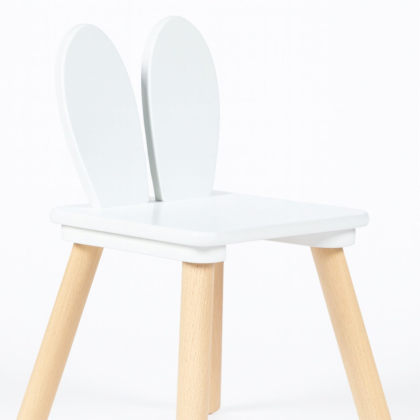 Kids' Rabbit Ear Table and Chair Set – MDF & Pine Wood