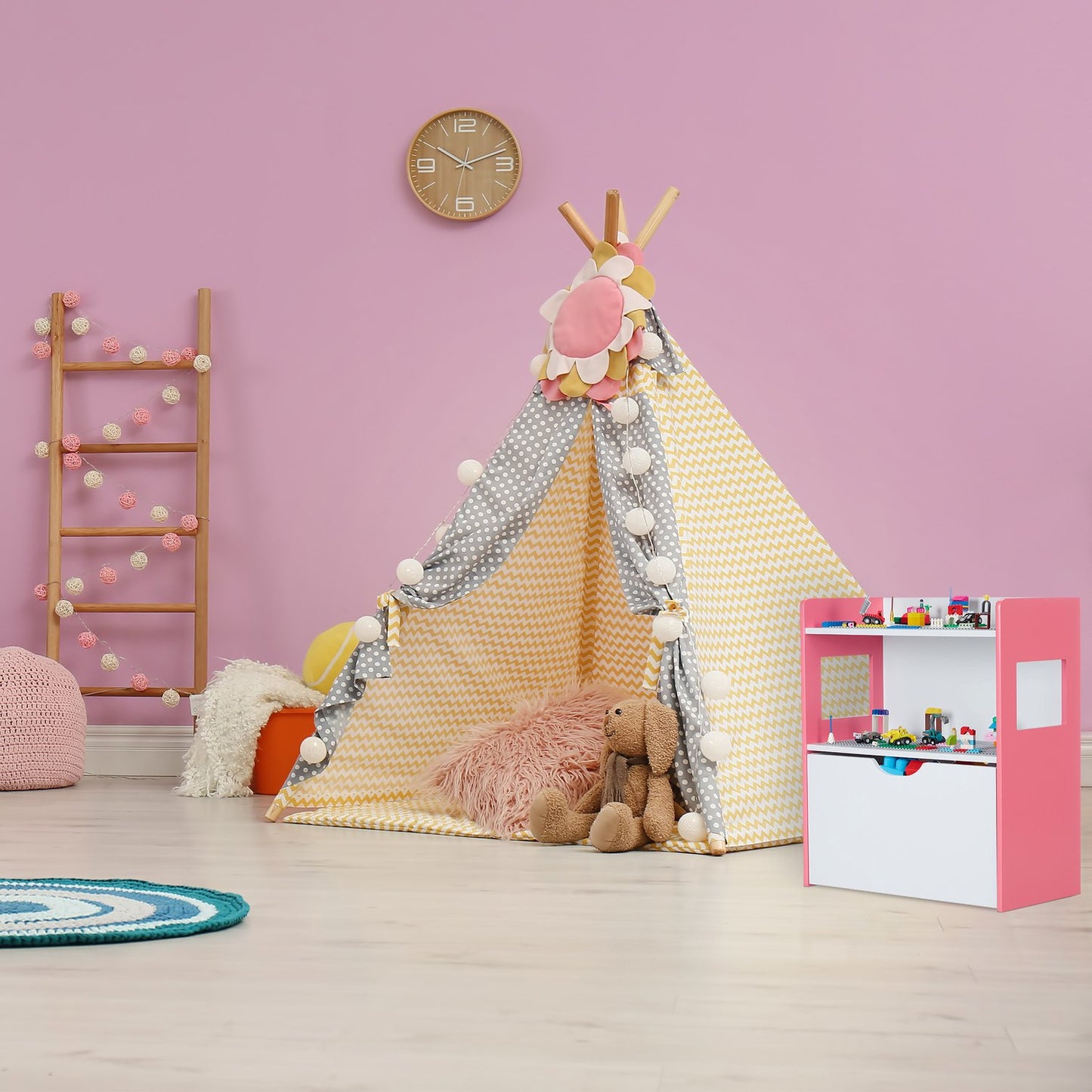 Kid's Shelf with Building Block Panels