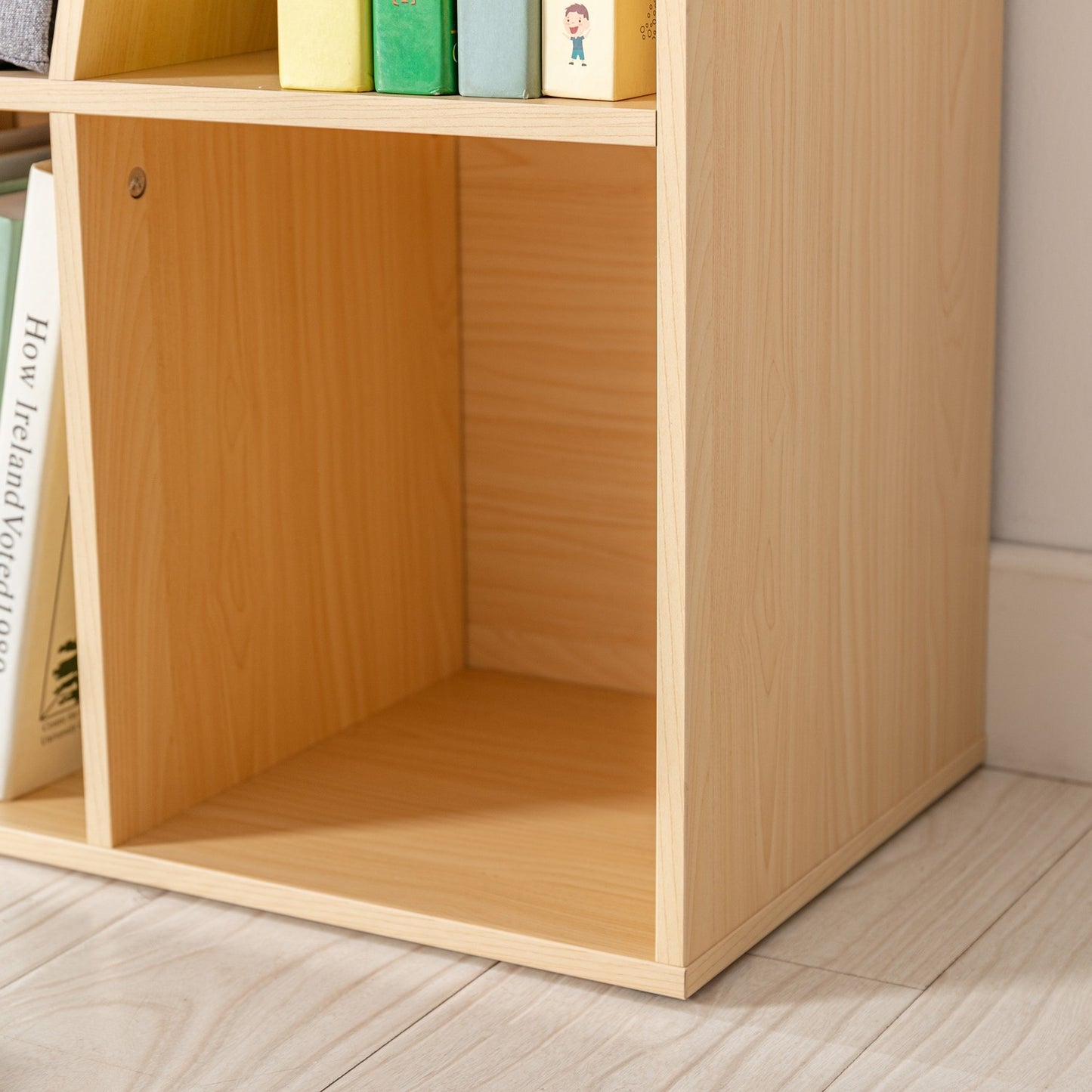 Kids Storage Shelf and Bench with Cushion, 103 x 30 x 62 cm