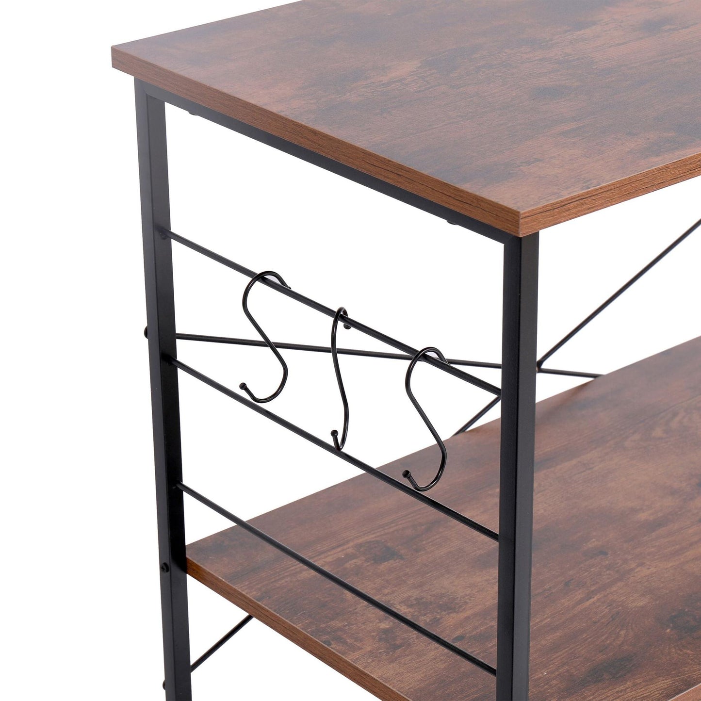 Kitchen Trolley with 3 Shelves and Wheels
