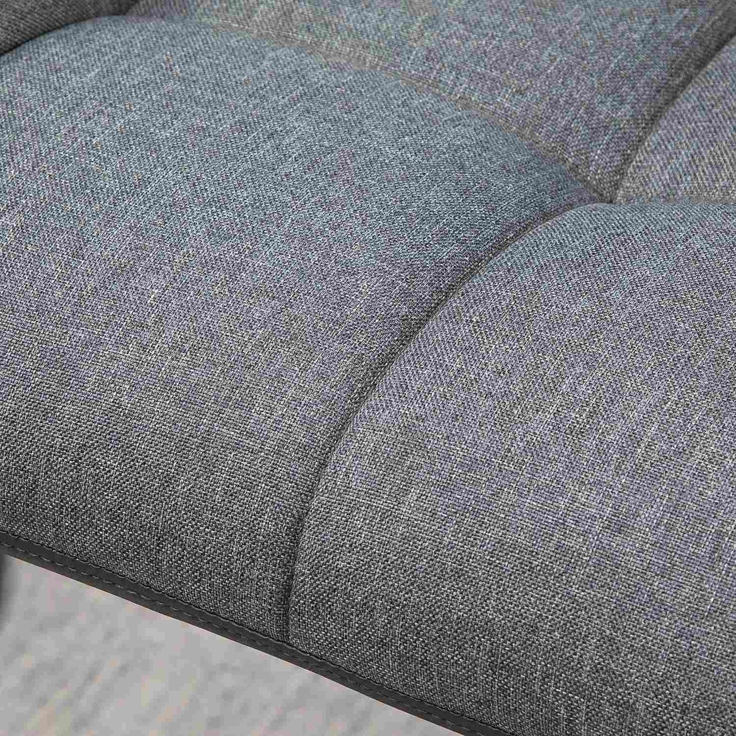 Adjustable gray barstools Set of 2, 360° rotatable, linen look