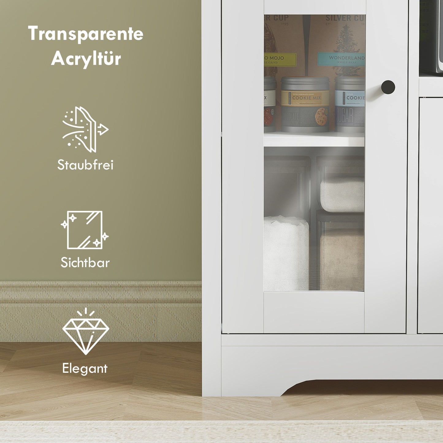 Kitchen Cabinet with Drawer, Cable Hole, 80x35x72.2 cm, White