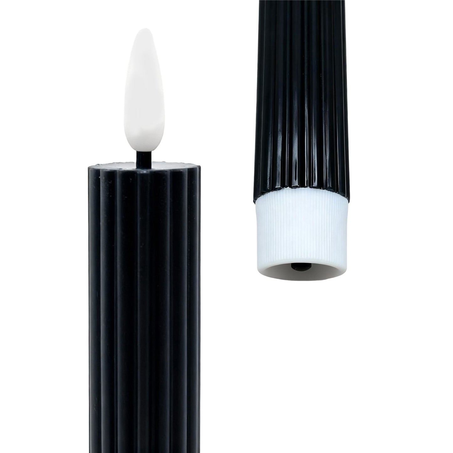 LED Taper Candles, Real Wax, Set of 2, Timer Function