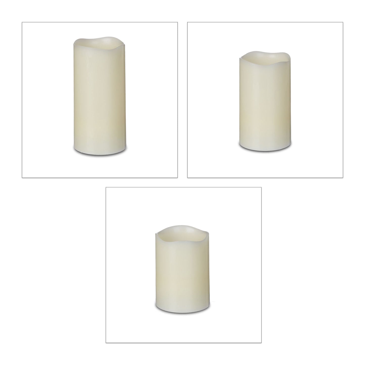 LED block light wax set of 3
