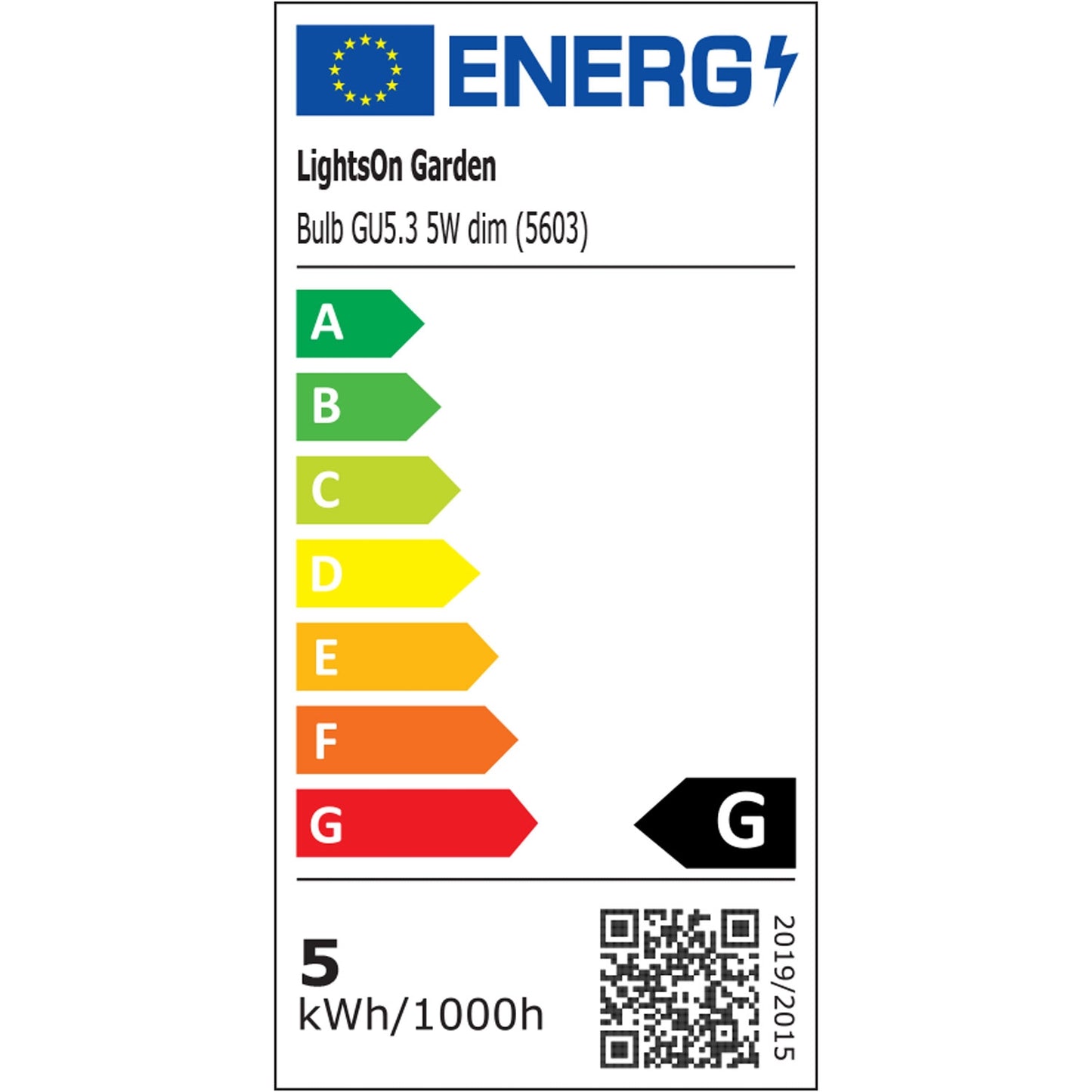 LED light source MR16/GU5.3 5W Dimmable Warm white