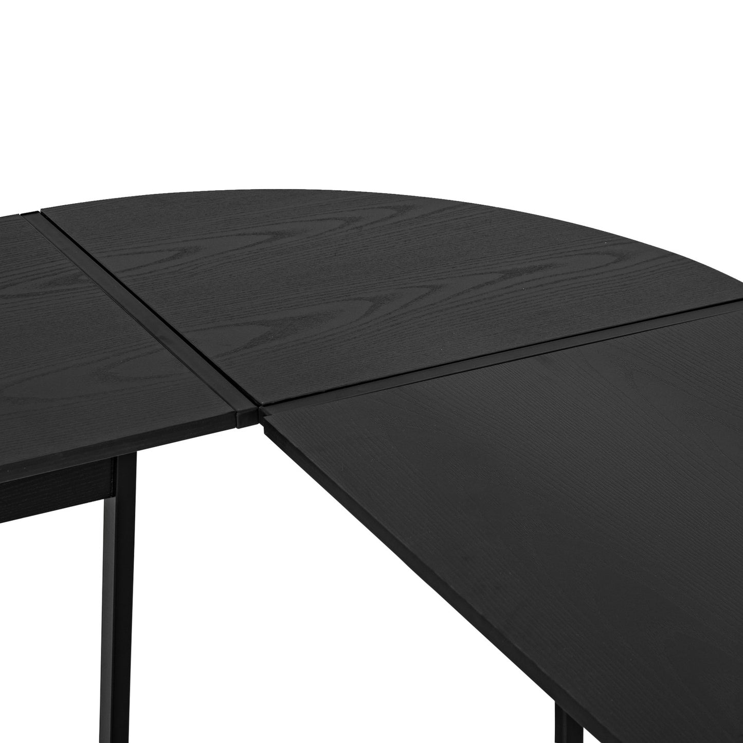 L-shaped corner desk, space-saving gaming workstation, black