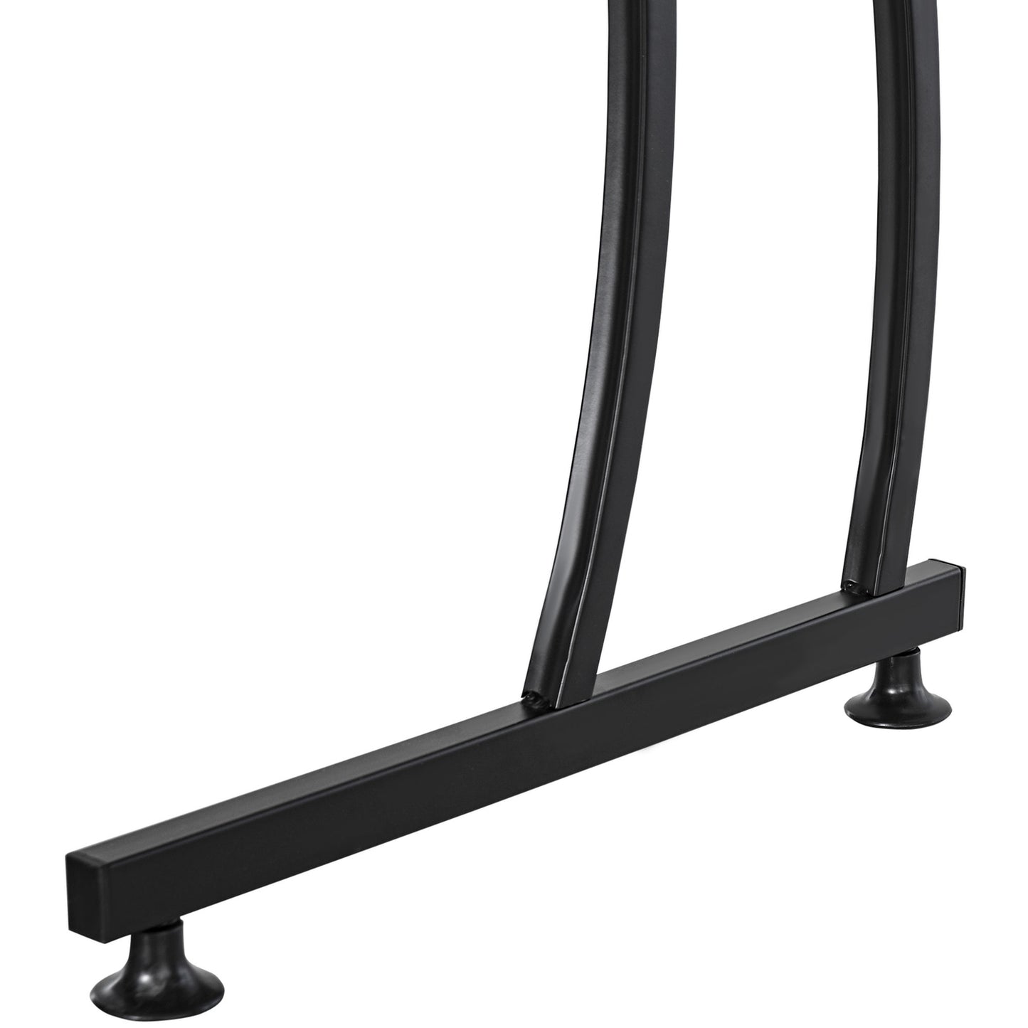 L-shaped corner desk, space-saving gaming workstation, black