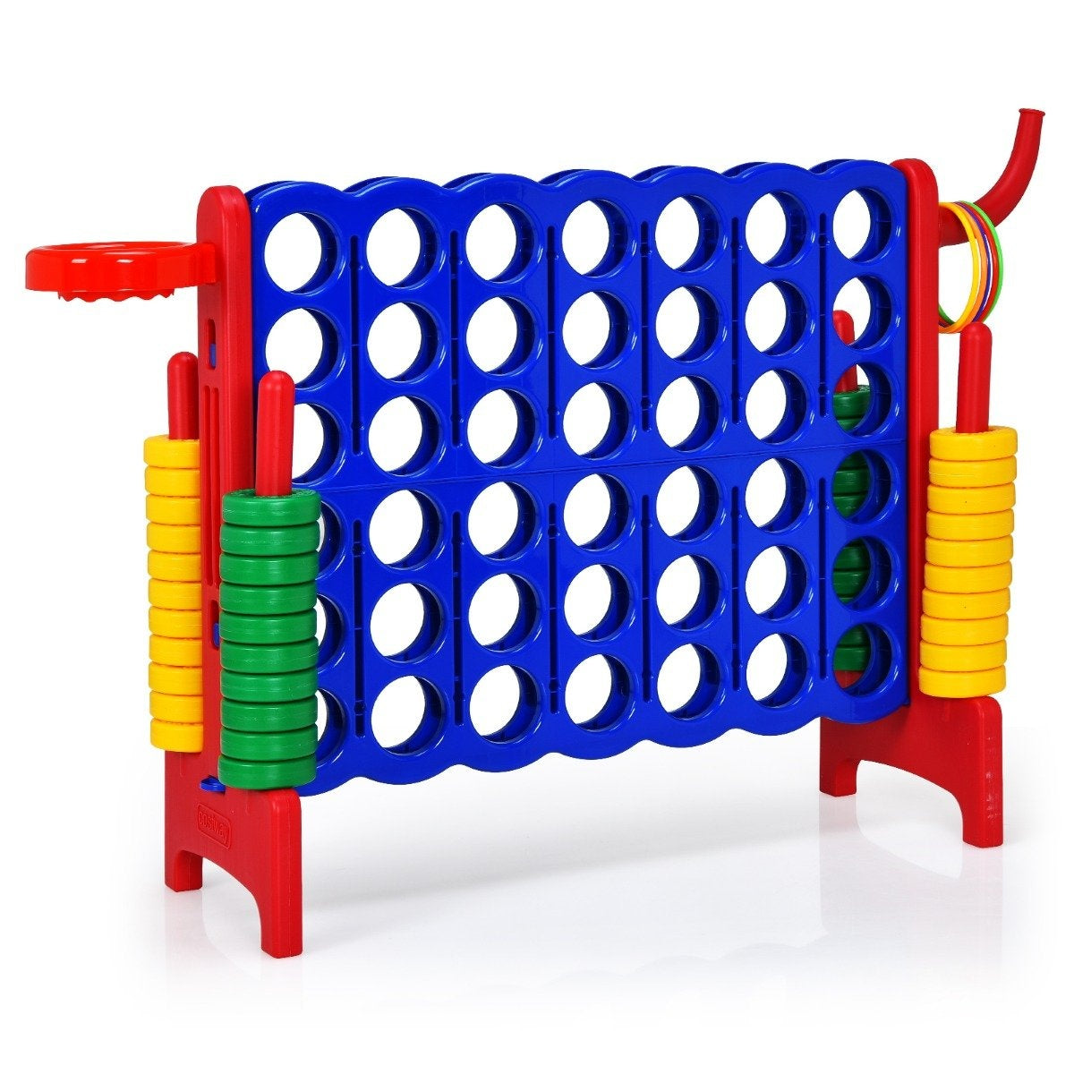 Large 4-in-a-row Jumbo 4-in-a-row set 84 x 33 x 79 cm blue + red