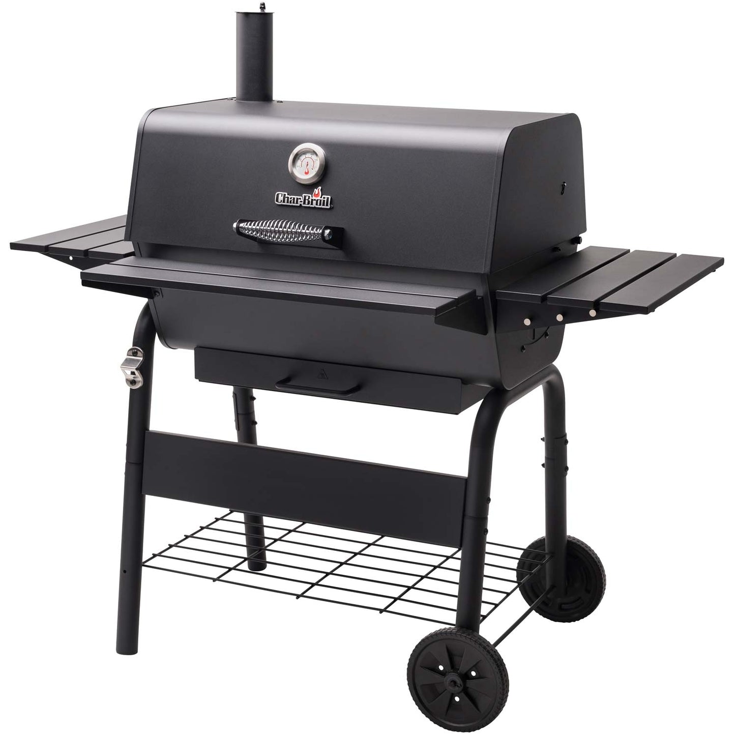 Large Charcoal Grill with Adjustable Grate and Thermometer