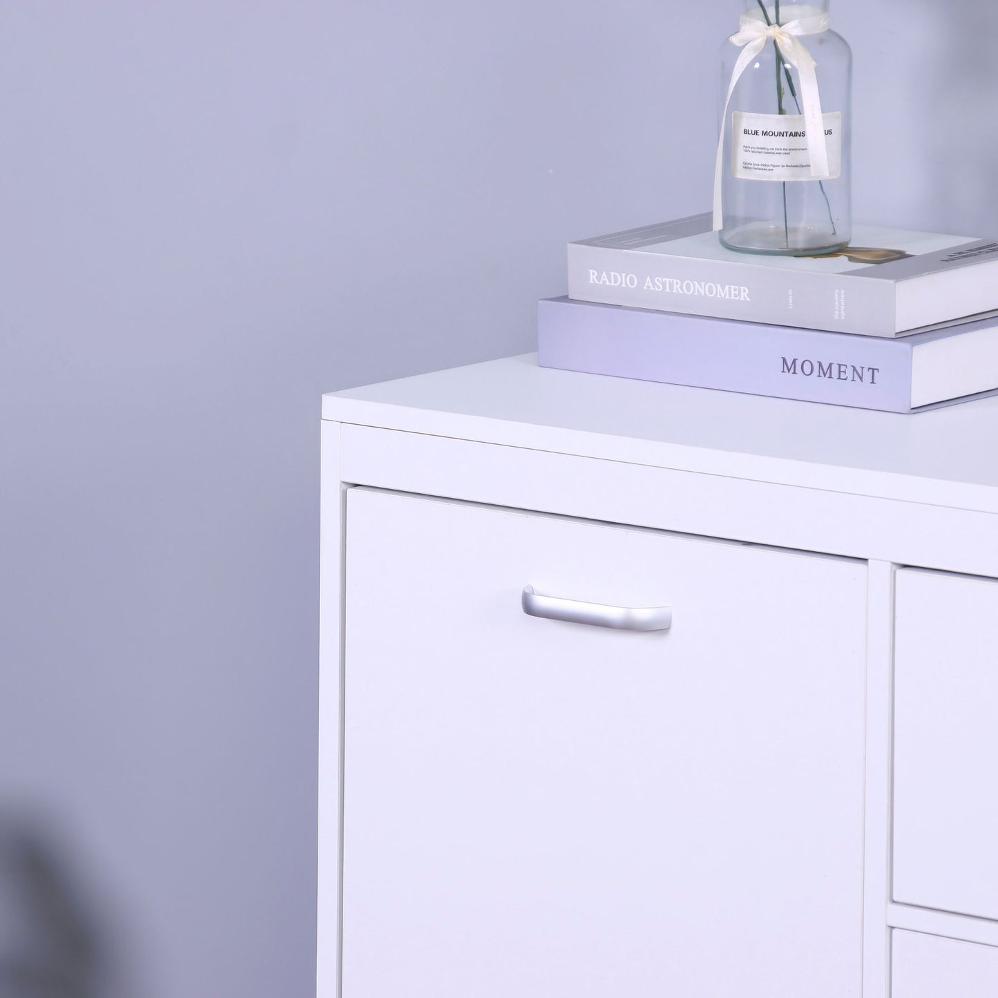 Laundry Cabinet with 48L Bag and Storage Compartments