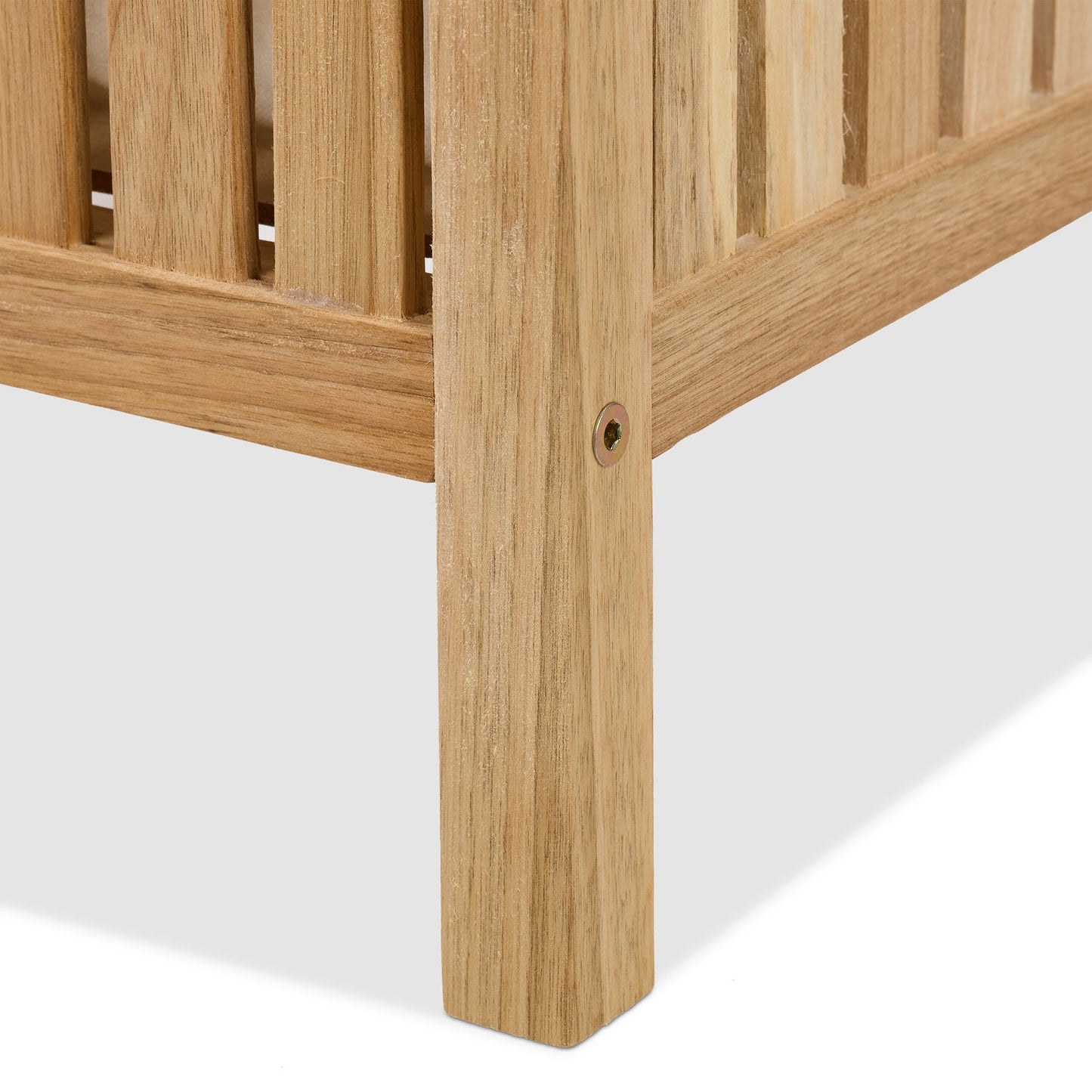 Laundry Hamper Stool with Cushion Seat, Walnut Wood