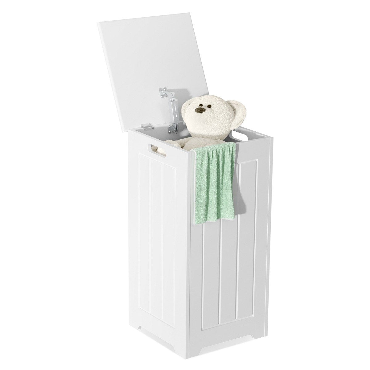 Laundry cabinet freestanding laundry chest wooden laundry collector with lid storage cabinet bathroom bathroom cabinet white